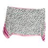 BY2602D Viscose Scarf – Mini Leopard Print, Pink Border