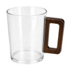 SYE2678 Clear Glass Mug – Dark Wood Handle