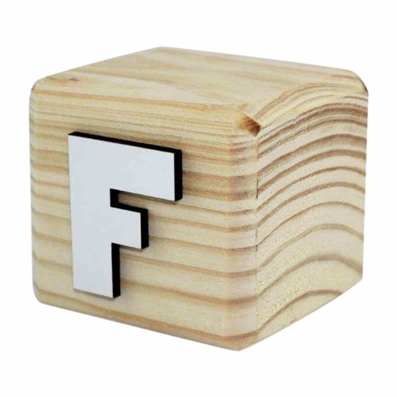 Letter F Stack Wooden Block Letters F