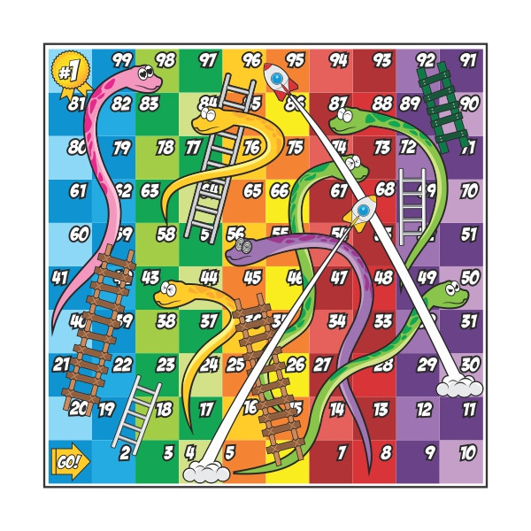 Snake Ladder Rug PVCG1 PVC Game Rug -Snakes And Ladders