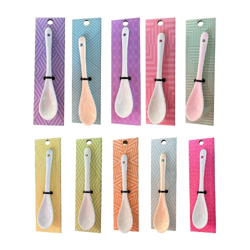 LCSBUN2 Ceramic Spoon Bundle 50 Spoons - Colourful - Bali Trading