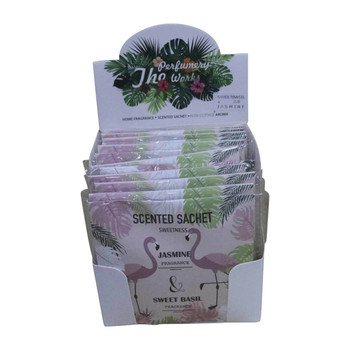 XB051E Qty 12 Fragrance Sachets Sweet Basil And Jasmine