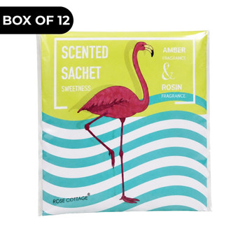 XB051F Hanging Fragrance Sachet (Box of 12) - Amber & Rosin