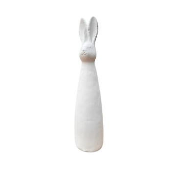 9191LA584 Large White Ceramic Long Ear Tall Bunny