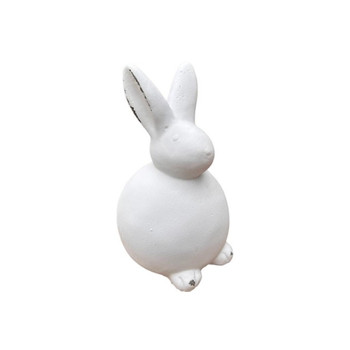 14588SA584 Small White Cement Bunny