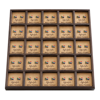 PBD021 25pc Earring Stud Box - RSA Flag