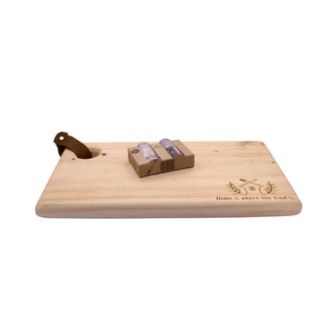 WCUT9 Wooden Cutting Board Engraved - Home is Where the Food is