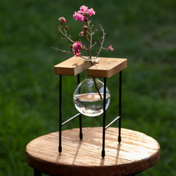 WSA1 One Glass Vase Wooden Stand