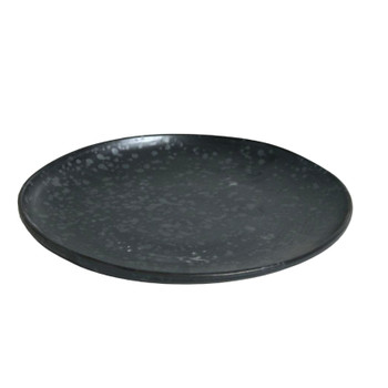 TM117074 Black And Grey Worn-look Ceramic Dinner Plate