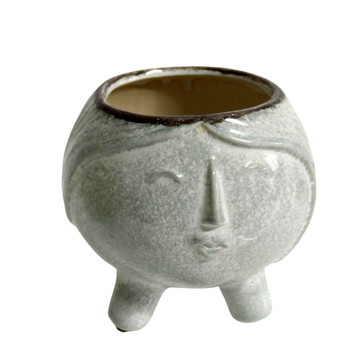 M1447312 Medium White Ceramic Face Planter