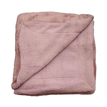 BF1C H Luxe Plush Blanket - Dusty Pink