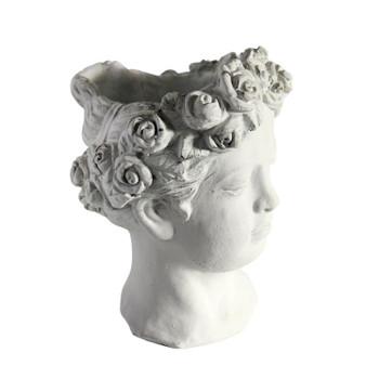 16397SA584 Small White Flower Crown Female Bust