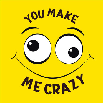 FTILE90 Wooden Fun Tile Pack Of 5 - You Make Me Crazy too
