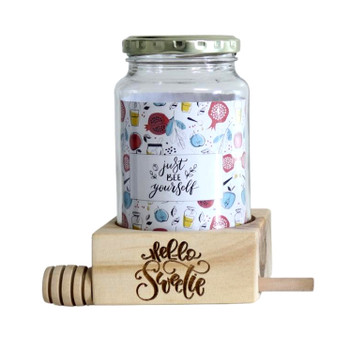 HJAR1 Glass Honey Jar - Hello Sweetie