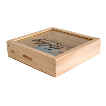 WMB7 Large Wooden Money Box - Holiday Fund