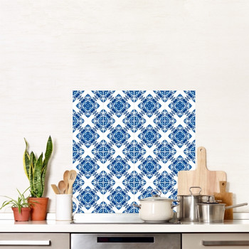 VTILE32 Vinyl Printed Wall Tile Sticker - Blue delft