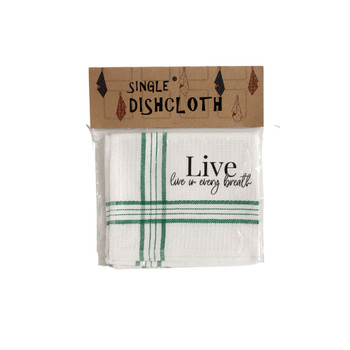 DCS5 Single Printed Dishcloth - Live Life