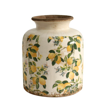 Y8580023 Small Ceramic Pot - Lemons