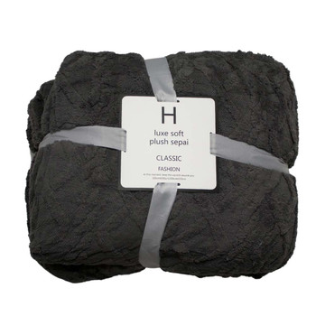 B01G Luxe Soft Blankets - Dark Grey