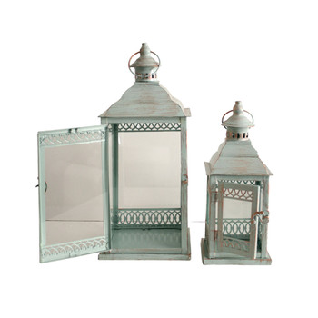 SETM125 Weathered Grey Lantern Set of 2