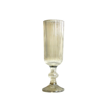 7116I Champagne Glasses Box Of 6 - Light Yellow Lined Pattern