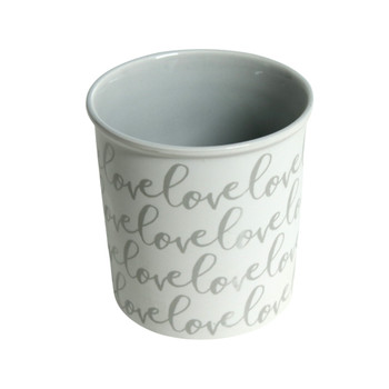 BPM4560A White Ceramic Mug - Gold Cursive Love