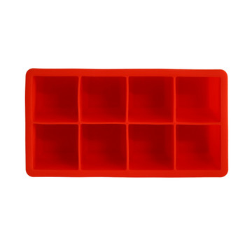 HH641B Silicone Ice Cube Tray - Red 8 Cubes
