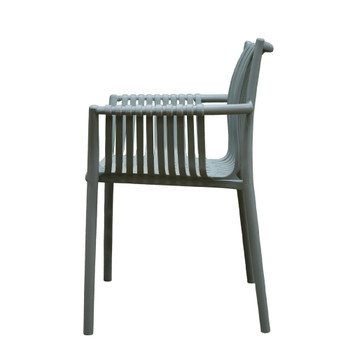 11808GREY Stackable Grey Weaved Seat Chair