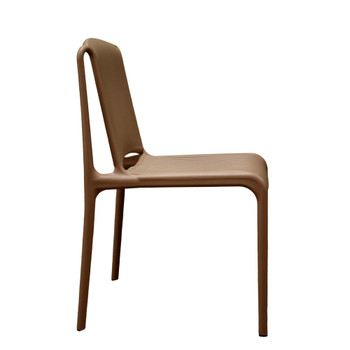 11799BROWN No Arms Stackable Brown Chair