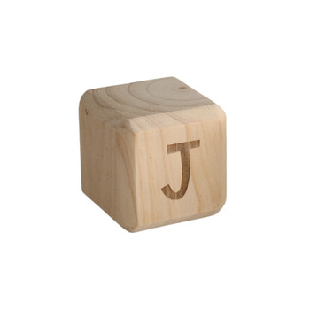 WABJ Wooden Alphabet Block - J