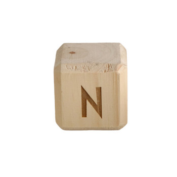 WABN Wooden Alphabet Block - N