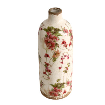 P5130122 Ceramic Vase - Red Lilly Flowers