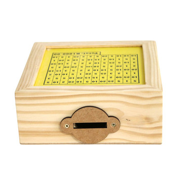SAVES1 Small Wooden Money Box - Yellow SAVE1000