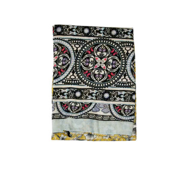 SY2332 Scarf - Yellow, Flowers And Black Tribal