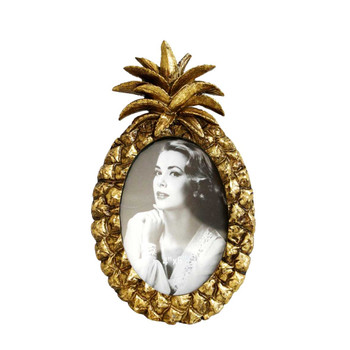 181846G Small Gold Pineapple Photoframe