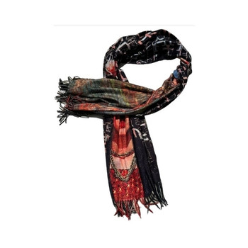 ZZ2320 Cashmere Scarf - Frieda, Abstract Letters