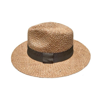 B230004A Straw Hat - Green Band