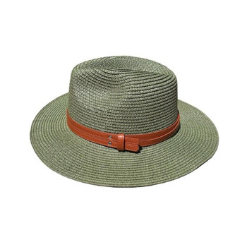 DN1D Wide Rim Hat - Green, Leather Band
