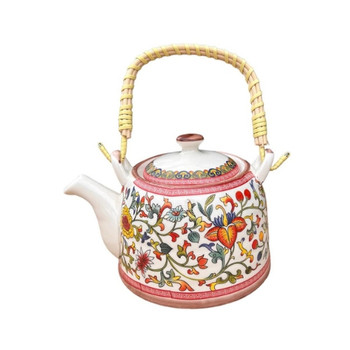 TEAC001 Ceramic Chinese Tea Pot -  Bright Flowers