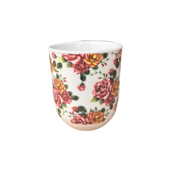 E007B Ceramic Tea Cup Set of 6 - Pink, Yellow Roses