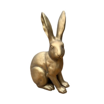 9826SB140 Small Gold Sitting Bunny Long Ear