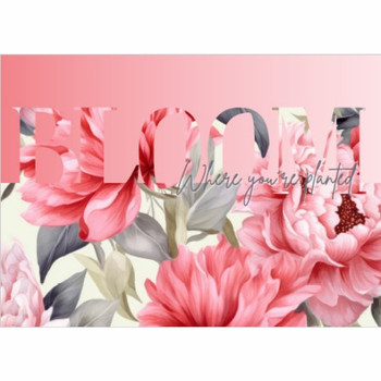 PLACEML272 Disposable Placemats - Bloom Where You Are Planted