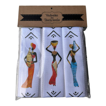 DCLOTH83 Dishcloth Set of 3 - Africa Ladies