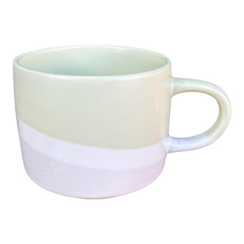 TJL25542B Ceramic 17oz Mug - Light Green, White, Light Grey