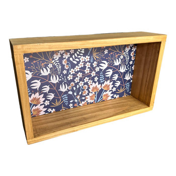 HWS3 Hanging Wooden Shelf - Oriental Flower
