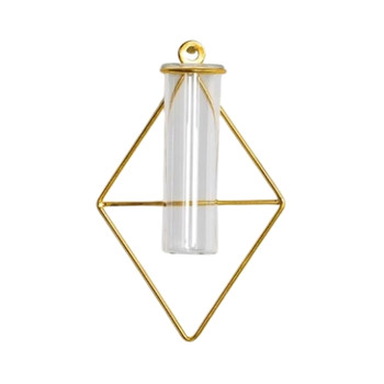 XY31178 Hanging Gold Frame And Vase - Diamond