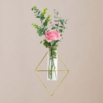 XY31178 Hanging Gold Frame And Vase - Diamond