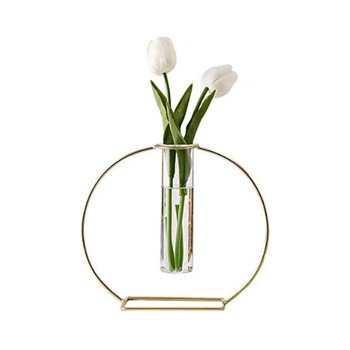 XY31182 Gold Frame And Vase - Circle