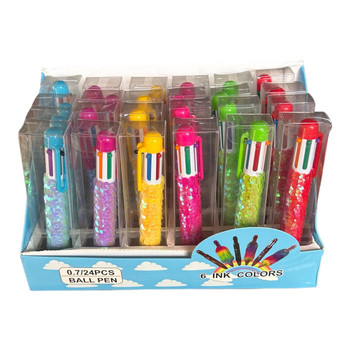 MP2 Multicolour Pens Box Of 24 - Rainbow Sequins