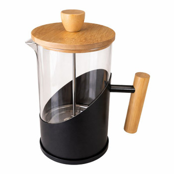 CPA042A Coffee Plunger 600ml - Wood Accents And Black Half